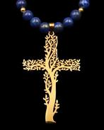 Lapis-lazuli - Croix druidique - Arbre de vie (arbre-monde)