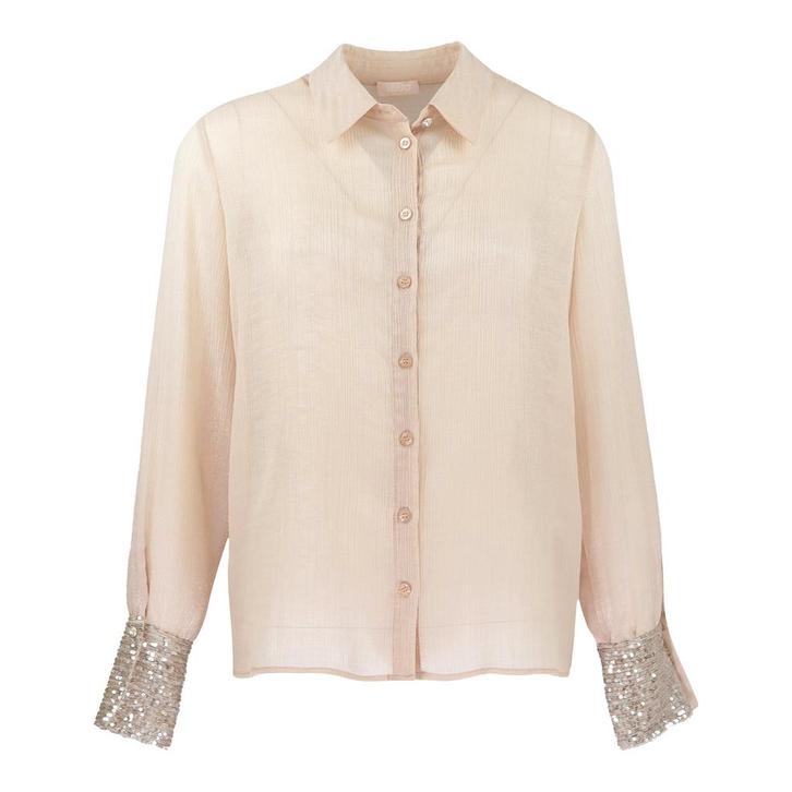 Liu Jo • blouse nude shine • XS (IT40), Kleding | Dames, Blouses en Tunieken, Beige, Nieuw, Maat 42/44 (L), Verzenden