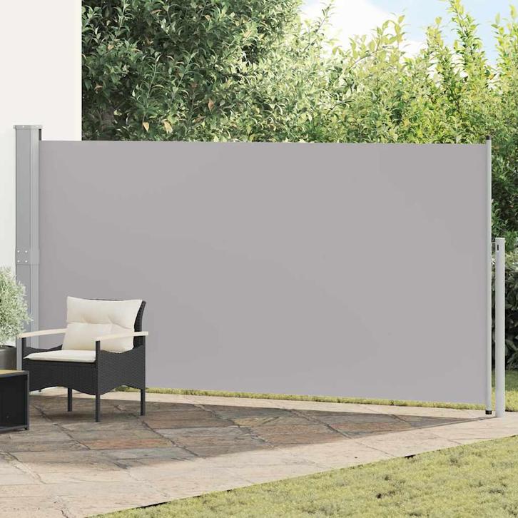 vidaXL Windscherm uittrekbaar 160x500 cm grijs, Tuin en Terras, Parasols, Nieuw, Verzenden