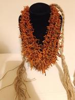 Ketting 317 g - Mediterraanse koraal en katoen - Vintage