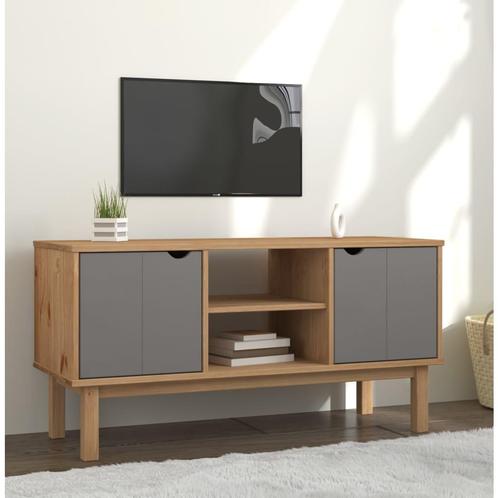 vidaXL Tv-meubel OTTA 113,5x43x57 cm massief grenenhout, Maison & Meubles, Armoires | Mobilier de télévision, Envoi