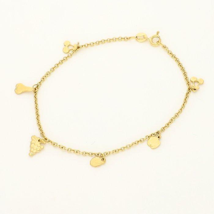 Bedelarmband - 18 karaat Geel goud, Handtassen en Accessoires, Antieke sieraden