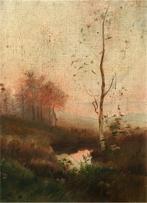 Russische Schule (XIX) - Landschaft am Bach, Antiek en Kunst