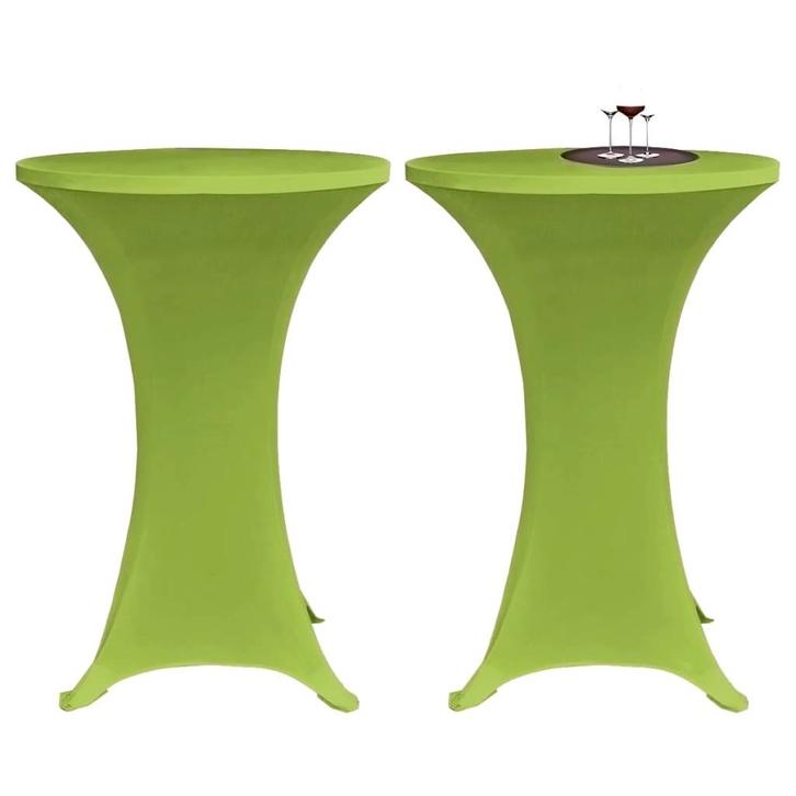 vidaXL Tafelhoes stretch 2 stuks 80 cm groen, Tuin en Terras, Tuinmeubel-accessoires, Nieuw, Verzenden