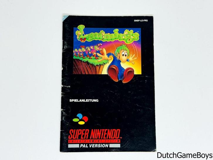 Super Nintendo / SNes - Lemmings - FRG - Manual, Games en Spelcomputers, Games | Nintendo NES, Gebruikt, Verzenden