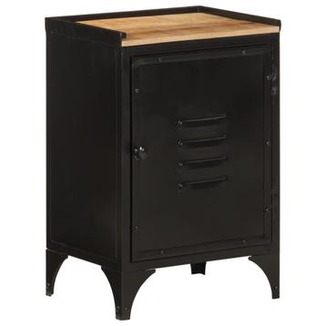 vidaXL Badkamerkast 40x30x60 cm ijzer en massief mangohout, Huis en Inrichting, Badkamer | Badkamermeubels, Verzenden, Nieuw
