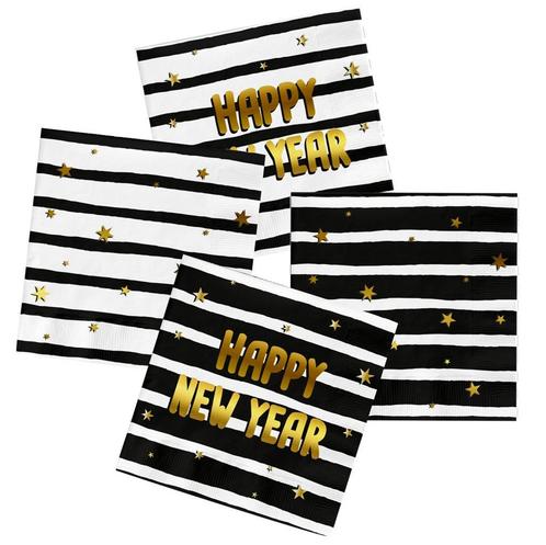 Servetten Happy New Year 33cm 20st, Hobby & Loisirs créatifs, Articles de fête, Envoi