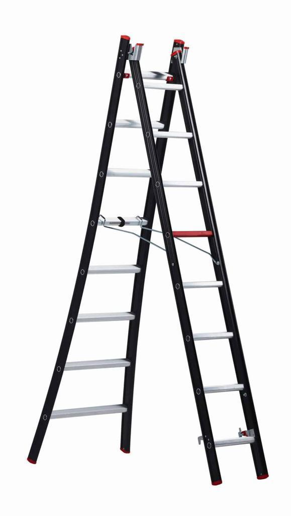 Altrex 2-delige reformladder Nevada 2×8 sporten, Doe-het-zelf en Bouw, Ladders en Trappen, 4 meter of meer, Opvouwbaar of Inschuifbaar