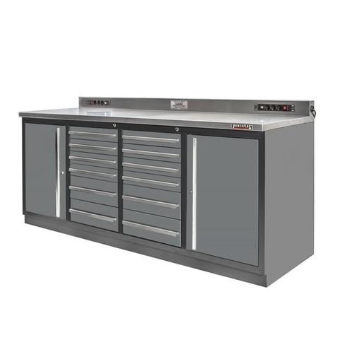 Professionele werkbank – montagetafel 215 x 70 x 95 cm. met, Doe-het-zelf en Bouw, Werkbanken, Ophalen of Verzenden