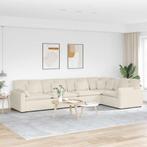 vidaXL Modulaire bank met kussens fluweel crèmekleurig, Verzenden, Nieuw