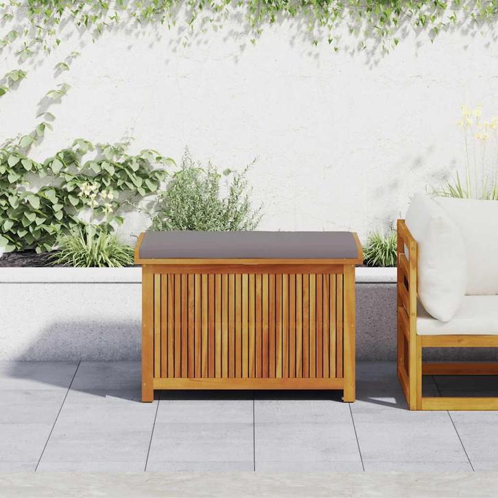 vidaXL Kussenbox voor buiten 90x50x60,5 cm massief, Tuin en Terras, Bergingen en Tuinkasten, Nieuw, Verzenden