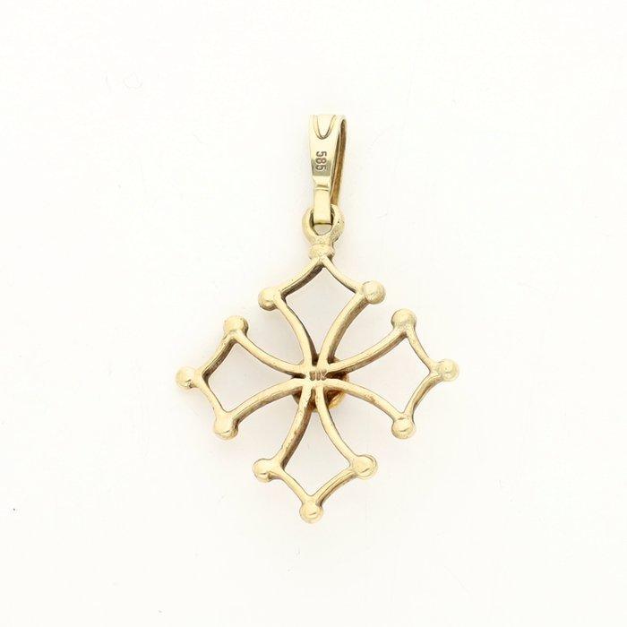 Pendentif - 14 carats Or jaune - Améthyste, Bijoux, Sacs & Beauté, Bijoux anciens