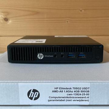 Windows 10 (Mini PC) HP EliteDesk 705G2 USDT AMD-A8 1.6Ghz, Ophalen of Verzenden