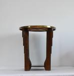 Amsterdam School - Table - Gueridon table - Laiton, Bois