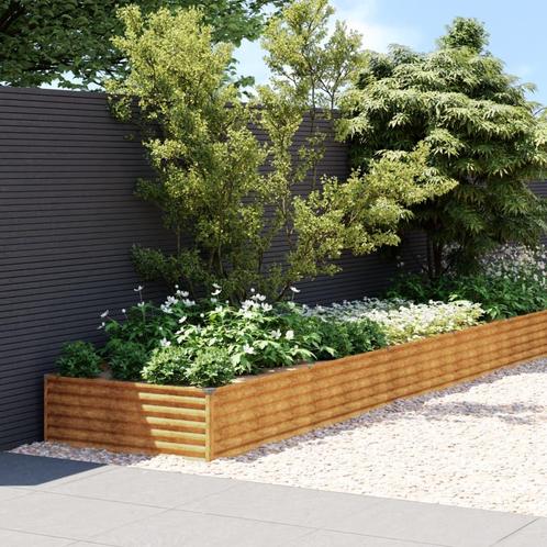 vidaXL Plantenbak verhoogd 960x100x36 cm cortenstaal, Tuin en Terras, Bloempotten, Nieuw, Verzenden