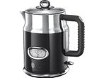 Russell Hobbs -  Waterkoker Retro Classic  - Zwart, Elektronische apparatuur, Waterkokers, 1 tot 2 liter, Verzenden, Nieuw, Draadloos