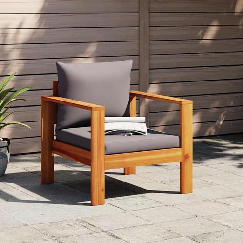 vidaXL Tuinstoel met kussens massief acaciahout, Tuin en Terras, Tuinsets en Loungesets, Nieuw, Verzenden