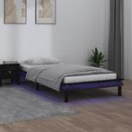 vidaXL Cadre de lit à LED noir 75x190 cm petit simple, Maison & Meubles, Chambre à coucher | Lits, Neuf, Verzenden