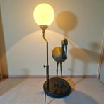 French Art Deco Crane Design - Lamp - Verguld brons, Antiek en Kunst