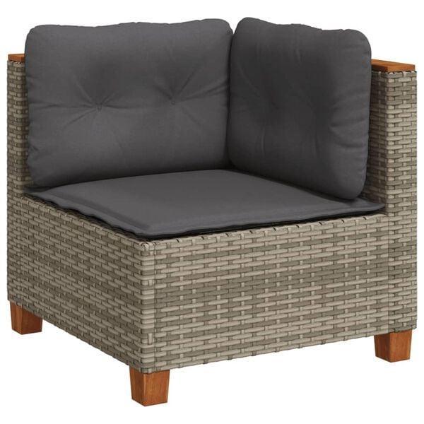 Tuinhoekbank Poly Rattan Grijs | Retour Deal | 30% Korting, Tuin en Terras, Tuinsets en Loungesets, Bank, Gebruikt, Rotan, Loungeset