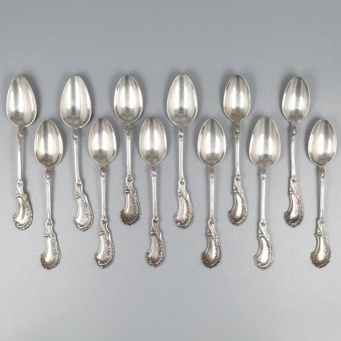 J.M. van Kempen & Zonen Art Nouveau - Koffielepel (12) -, Antiek en Kunst, Antiek | Zilver en Goud