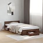 vidaXL Bedframe met lade bewerkt hout bruin eikenkleurig, Verzenden, Nieuw