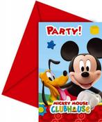 Mickey Mouse Uitnodigingen Versiering 6st, Nieuw, Verzenden