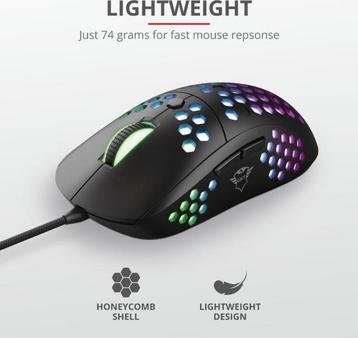 Gaming Muis - Trust GXT 960 Graphin - Ultra Lichte RGB Ve..., Informatique & Logiciels, Souris, Verzenden