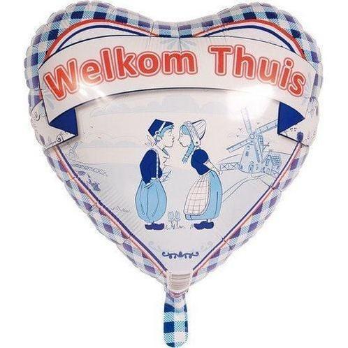 Helium Ballon Welkom Thuis Delfts Blauw 45cm leeg, Hobby & Loisirs créatifs, Articles de fête, Envoi
