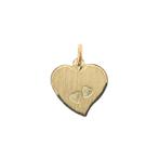 Gouden hanger van een hartje (liefde, kettinghanger), Handtassen en Accessoires, Bedels, Ophalen of Verzenden, Gebruikt, Goud