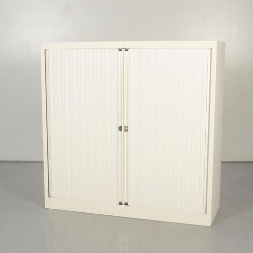 Officenow roldeurkast, wit, 118 x 120 cm, incl. 2 legborden, Huis en Inrichting, Kasten | Roldeurkasten en Archiefkasten, Gebruikt