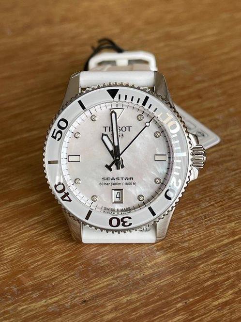 Tissot - Seastar 1000 Diamonds - T1202101711600 - Femme -, Handtassen en Accessoires, Horloges | Heren