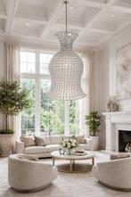 Lampe - lustre - Acier, Verre, Antiek en Kunst