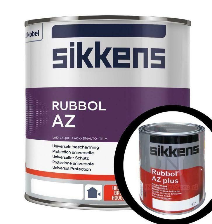 Sikkens Rubbol AZ hoogglans voor buiten 1000 ml / 2500 ml RA, Doe-het-zelf en Bouw, Verf, Beits en Lak, Nieuw, Verzenden