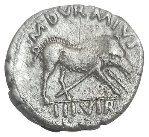 Romeinse Rijk. Augustus (27 v.Chr.-14 n.Chr.). Denarius Rome, Postzegels en Munten, Munten | Europa | Niet-Euromunten