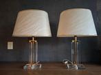 Lampe de table (2) - Plexiglas, laiton.