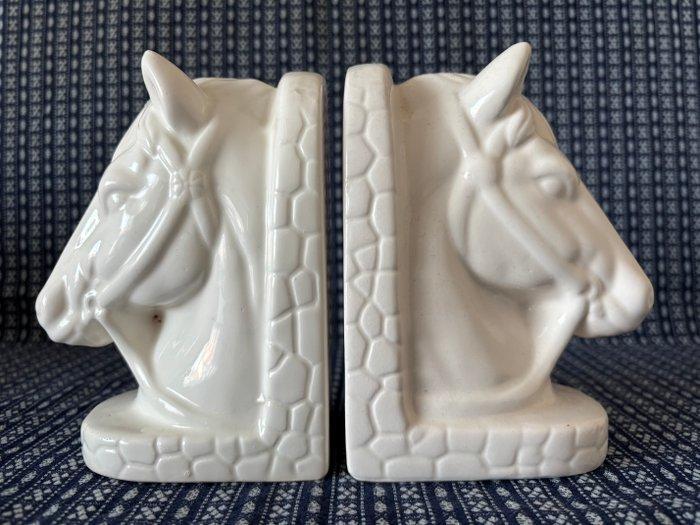 Boekensteunen (6) - Aardewerk - vintage paardenhoofden, Antiquités & Art, Curiosités & Brocante