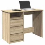 vidaXL Bureau 102x50x75 cm bewerkt hout sonoma eikenkleurig, Huis en Inrichting, Verzenden, Nieuw