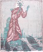 Spotprent Amerikaanse president Wilson en de duikbotenoor..., Verzenden, Nieuw