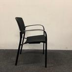 Tweedehands kantinestoel / stapelstoel, zwarte stoffering -, Gebruikt, Zwart, Eén
