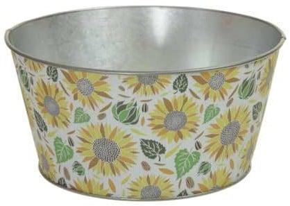 Schaal Metaal Flowerbowl Bloemen 18x9 cm, Huis en Inrichting, Woonaccessoires | Kunstplanten en Kunstbloemen, Nieuw