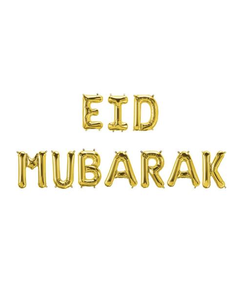 Gouden Ballonnen Set Eid Mubarak 1,9m, Hobby en Vrije tijd, Feestartikelen, Nieuw, Verzenden