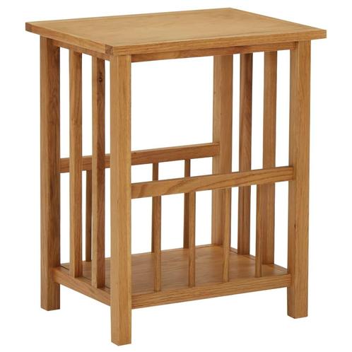 vidaXL Table à revues 45x35x55 cm Bois de chêne solide, Huis en Inrichting, Tafels | Salontafels, Verzenden