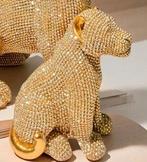 Beeld, Gold Panther with Young - 18 cm - GELDKleur-hars, Antiek en Kunst