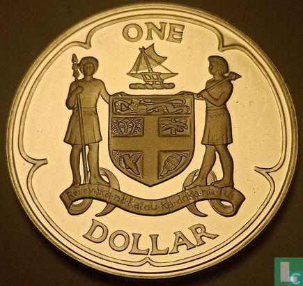 Fiji 1 dollar 1976 (PROOF), Postzegels en Munten, Munten | Oceanië, Losse munt, Goud, Zilver, Verzenden