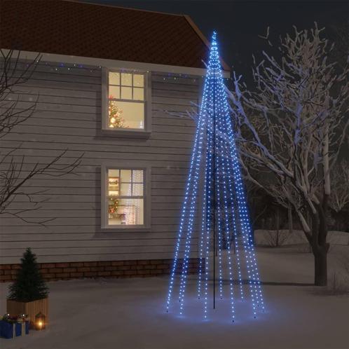 vidaXL Kerstboom met grondpin 732 LEDs blauw 500 cm, Diversen, Kerst, Nieuw, Verzenden