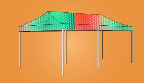 Ambisphere | Dakzeil 4x8m Bordeaux, Tuin en Terras, Partytenten, Partytent, Nieuw