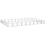 vidaXL Hondenkennel 54 m² staal zwart, Dieren en Toebehoren, Verzenden, Nieuw