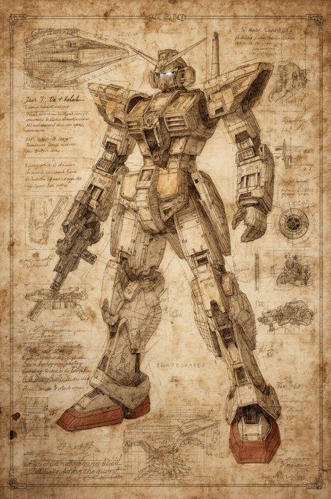 Soniku - Mobile Suit Manuscript – Gundam - Pop Art - Signed, Games en Spelcomputers, Spelcomputers | Overige Accessoires