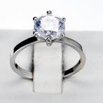 Zonder minimumprijs - Verlovingsring - 14 karaat Witgoud -